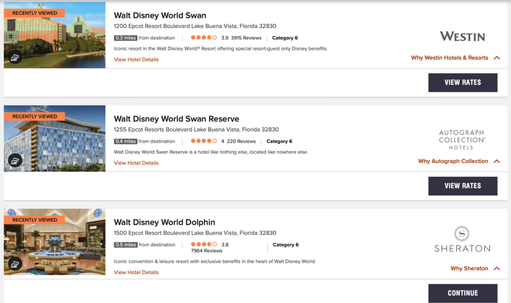 Disney hotels that you can book with marriott points